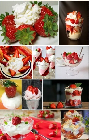 клубника со взбитыми сливками фото рецепт